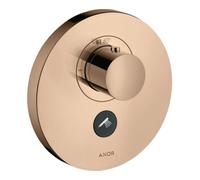 hansgrohe AXOR Starck ShowerSelect Thermostat rond à débit élevé encastré pour 1 consommateur et 1 prise supplémentaire, 36726300, Couleur: Rouge poli or