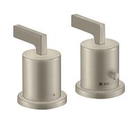 hansgrohe AXOR Citterio thermostat de bord de baignoire 2 trous avec poignées manettes, 39482820, Couleur: Nickel brossé