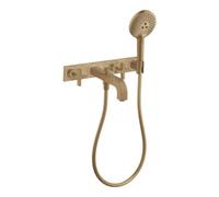 hansgrohe AXOR Citterio Mélangeur bain 3 trous avec poignées croisées, 39441140, Couleur: Bronze brossé