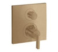 hansgrohe AXOR Citterio thermostat encastré avec robinet d'arrêt, béqu'illes, 1 consommateur, 39700140, Couleur: Bronze brossé