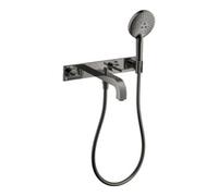 hansgrohe AXOR Citterio mitigeur bain 3 trous avec béqu'illes, 39442330, Couleur: Chrome noir poli