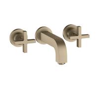 Hansgrohe hansgrohe Kit de montage Axor Citterio mitigeur lavabo encastré 3 trous, avec poignées croisillons, inox brossé Quantité:1