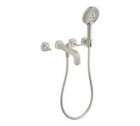 hansgrohe AXOR Citterio mitigeur bain 3 trous avec béqu'illes, 39448800, Couleur: Acier inoxydable Optic