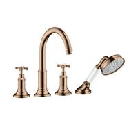 Hansgrohe hansgrohe Kit de montage Axor Montreux 4 voies, avec raccord croisé, poli or rouge Quantité:1