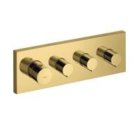 Hansgrohe hansgrohe Kit de montage Axor Starck thermostat encastré, angle, 3 sorties, or poli optique Quantité:1