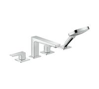 Hansgrohe hansgrohe Kit de montage complet Metropol 4-L-Bord de baignoire EHM, cromo, H 197 mm Quantité:1
