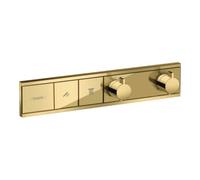Hansgrohe hansgrohe Kit de montage complet RainSelect UP-THM, 2 sorties, optique or poli Quantité:1