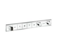 Hansgrohe hansgrohe Kit de montage complet RainSelect UP-THM, avec pomme de douche, 5 consommations, blanc/verre coloré Quantité:1