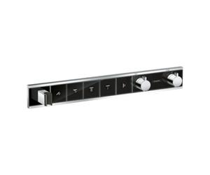 Hansgrohe hansgrohe Kit de montage complet RainSelect UP-THM, avec tête de douche, 5 consommations, noir/chrome mat Quantité:1
