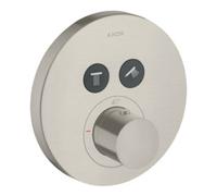 Hansgrohe hansgrohe Kit de montage prêt à l’emploi ShowerSelect UP-THM, 2 sorties, rond, aspect inox Quantité:1