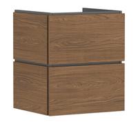 Hansgrohe hansgrohe Meuble sous lavabo Xilesa E 530x470mm, 2 tiroirs, pour lavabo, avec système Push-to-Open, finition chêne Quantité:1
