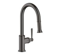 Hansgrohe hansgrohe Mitigeur évier 180 Axor Montreux avec douchette extractible, chrome noir brossé Quantité:1