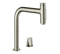 Hansgrohe hansgrohe Mitigeur évier 2 trous 200 Metris Sel. M71 avec douchette, 2 jets, sBox, aspect inox Quantité:1