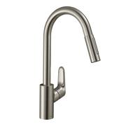 hansgrohe Focus M41 Mitigeur de cuisine pivotant, avec douchette extractible, 31833800,