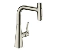 hansgrohe Metris Select M71 Mitigeur de cuisine pivotant, avec douchette extractible, 73822800,