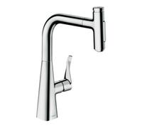 Hansgrohe hansgrohe Mitigeur évier 240 Metris Select M71 avec douchette extractible, 2 jets, sBox, chrome Quantité:1