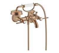 Hansgrohe hansgrohe Mitigeur évier deux poignées Axor Montreux AP, A 224 mm, levier moyen, brossé or rose Quantité:1