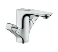 Hansgrohe hansgrohe Mitigeur lavabo deux poignées 120 Axor Urquiola A 139 mm, tirette, inox brossé Quantité:1