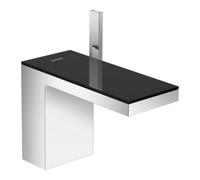 Hansgrohe hansgrohe Mitigeur lavabo monocommande 110 Axor MyEdition A 150 mm, avec vidage poussoir, avec plaque, chrome/noir brillant Quantité:1
