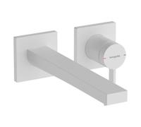 Hansgrohe hansgrohe Mitigeur lavabo monocommande Tecturis E bec 225 mm, encastré, mural, blanc mat Quantité:1