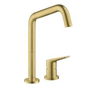 Hansgrohe hansgrohe Mitigeur monocommande 2 trous pour évier 240 Axor Citterio M, laiton brossé, bec pivotant Quantité:1