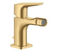 hansgrohe AXOR Citterio E Mitigeur monocommande de bidet avec béqu'ille et garniture de vidage, 36121250, Couleur: Optique or brossé