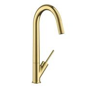 Hansgrohe hansgrohe Mitigeur monocommande d'évier 300 Axor Starck avec bec pivotant, laiton brossé Quantité:1