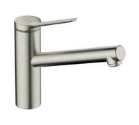 Hansgrohe hansgrohe Mitigeur monocommande évier 150 Zesis M33 EcoSmart KW i position médiane, 1j, aspect acier inoxydable Quantité:1
