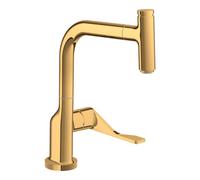 Hansgrohe hansgrohe Mitigeur monocommande évier 230 Axor Citterio avec douchette extractible, or poli Quantité:1