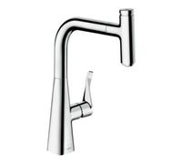 Hansgrohe hansgrohe Mitigeur monocommande évier 240 Metris Select M71 avec bec extractible, 1jet, sBox, chrome Quantité:1