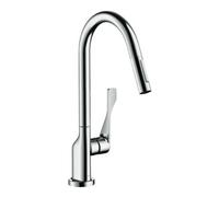Hansgrohe hansgrohe Mitigeur monocommande évier 250 Axor Citterio avec douchette extractible, aspect inox Quantité:1