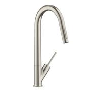 Hansgrohe hansgrohe Mitigeur monocommande évier 270 Axor Starck avec douchette extractible, aspect inox Quantité:1