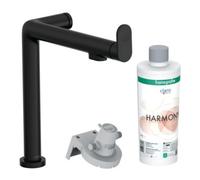 Hansgrohe hansgrohe Mitigeur monocommande évier Aqittura M91 1jet, kit de démarrage, noir mat Quantité:1