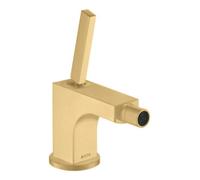 Hansgrohe hansgrohe Mitigeur monocommande pour bidet Axor Citterio A 112 mm, avec poignée à goupille, tirette de vidage, chromé, or mat Quantité:1