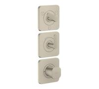 Hansgrohe hansgrohe Module thermostat Axor Citterio C cub cut, nickel brossé, encastré avec rosaces Quantité:1