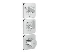 Hansgrohe hansgrohe Module thermostat Axor Citterio C cubic cut, chrome, encastré avec rosaces Quantité:1