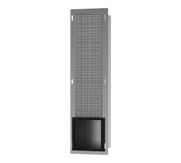 hansgrohe XtraStoris Original Support de papier toilette, à encastrer, avec réservoir pour 6 rouleaux, 140x140x682mm, 56058670, Couleur: noir mat