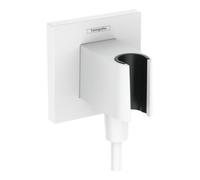 Hansgrohe hansgrohe Raccord mural Fixfit E carré, avec support de douche, blanc mat Quantité:1