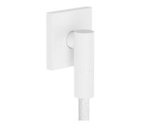 Hansgrohe hansgrohe Raccord mural Fixfit Fine avec clapet anti-retour, E, carré, blanc mat Quantité:1