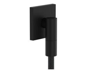 Hansgrohe hansgrohe Raccord mural Fixfit Fine avec clapet anti-retour, E, carré, noir mat Quantité:1