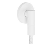Hansgrohe hansgrohe Raccord mural Fixfit Fine avec clapet anti-retour, S, rond, blanc mat Quantité:1