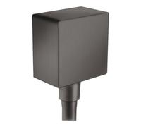 Hansgrohe hansgrohe Raccord mural Fixfit Square avec clapet anti-retour, chrome noir brossé Quantité:1