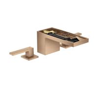 Hansgrohe hansgrohe Robinet de lavabo 3 trous 70 Axor MyEdition A 151 mm, avec vidage, sans plaque, or brossé Quantité:1