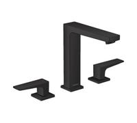 Hansgrohe hansgrohe Robinet lavabo 3 trous 160 Metropol m HG, vidage poussoir, bec 152 mm, mat noir Quantité:1