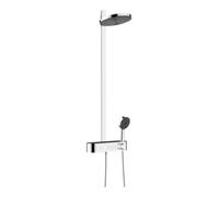 Hansgrohe Ensemble de douche mural Pulsify S 260, mitigeur thermostatique, 2 jets EcoSmart, chrome
