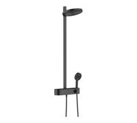 Hansgrohe Colonne de douche Pulsify 26 cm 2 jets éco tablette 40 cm Noir mat 24241670