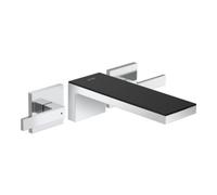 Hansgrohe hansgrohe Set complet Axor MyEdition Mitigeur lavabo 3 trous, WD, avec plaque, chrome/verre noir brillant Quantité:1
