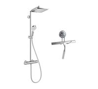 Hansgrohe - Hansgrohe Set de douche Crometta E 240 + raclette de douche avec système de fixation par ventouse, chrome (27271000-E32)