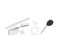 Hansgrohe hansgrohe Set de douchette WallStoris 105 3 jets Eco, chrome, blanc mat Quantité:1