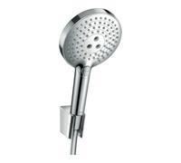 Hansgrohe Raindance Select S - Ensemble de pommeau de douche 120, 3 jets, support et flexible, chrome 26701000